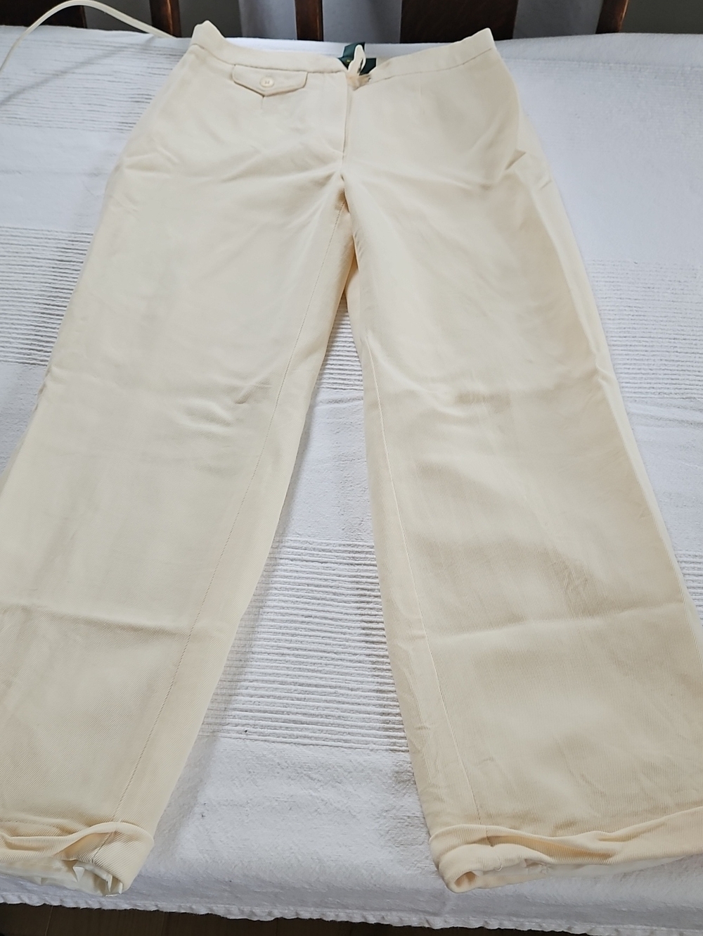 Ralph Lauren Cream Wide-Leg Pants